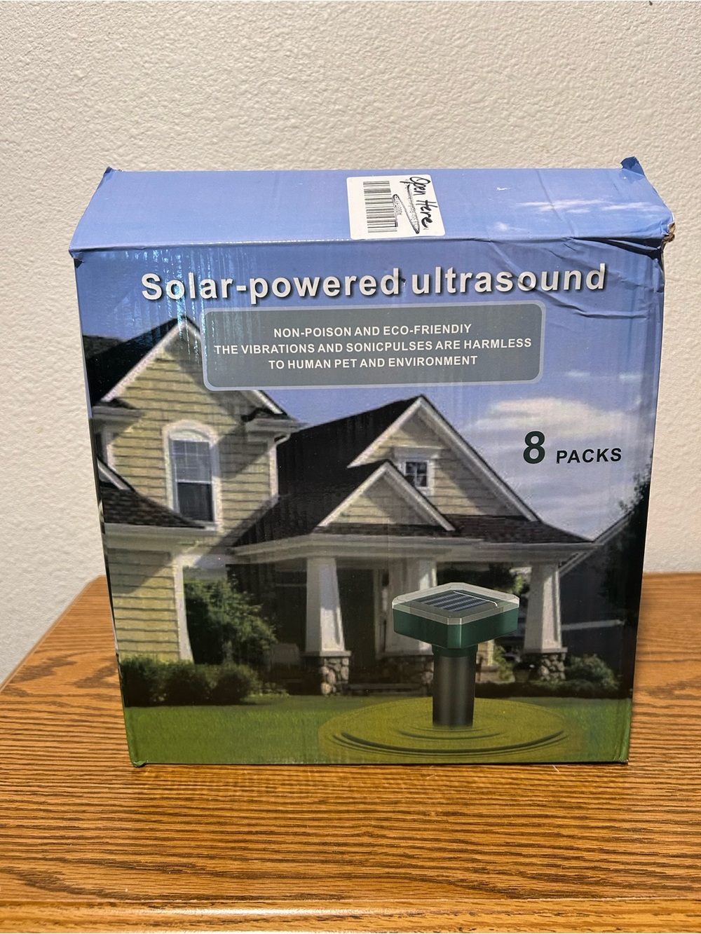 Solar-Powered Ultrasound Pest Deterrent - Green (8 Pack)